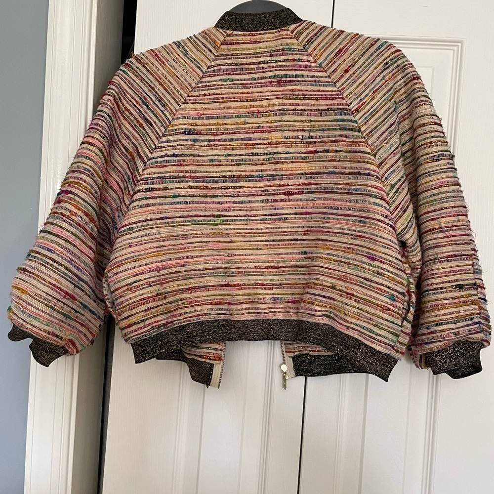 LIKE NEW Anthropologie Nicole Miller Artelier bomber jacket, Small - Picture 7 of 9